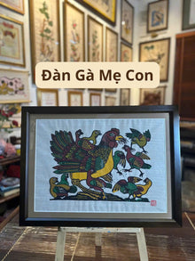 Dan Ga Me Con – Gallina con sus polluelos | Arte folclórico tradicional Dong Ho